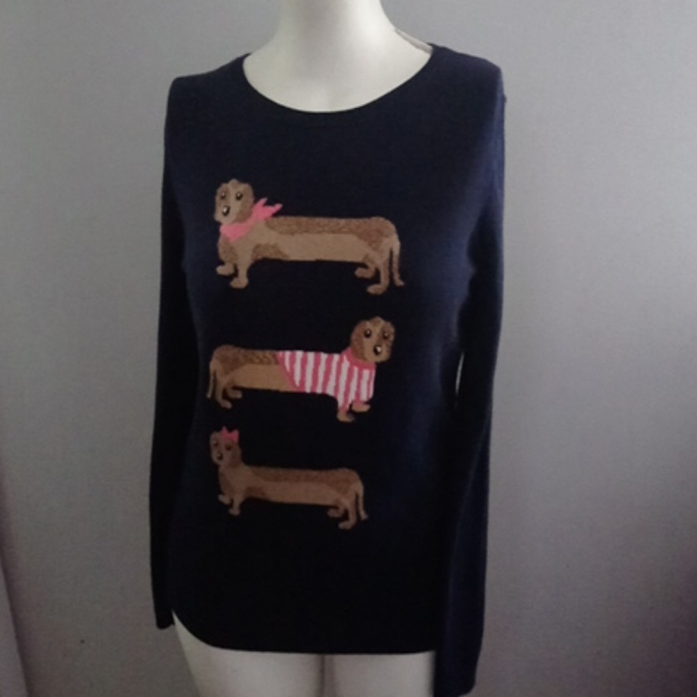 Talbots Dushhound Black Sweater Size Large
